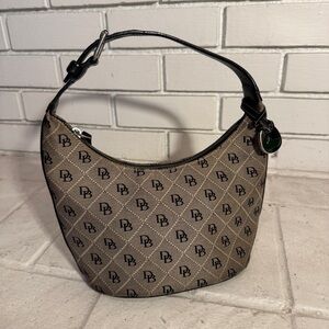 Vintage Dooney & Bourke Signature Small Hobo Shoulder Handbag Purse